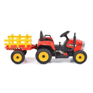 Hλεκτροκίνητο Τρακτέρ με καρότσα-Moni tractor with trailer Farmer (Kόκκινο)