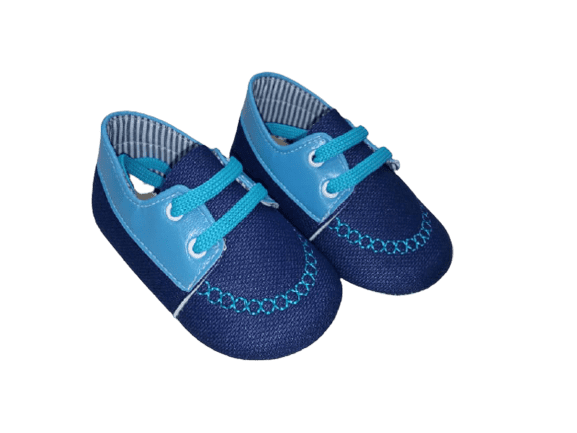Παπουτσάκια με κορδόνι STAR (Mπλε)