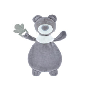 Mασητικό-Πανάκι Παρηγοριάς Baby Jem Teddy Bear (Γκρι)