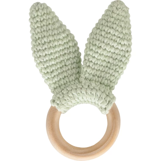 Ξύλινο δαχτυλίδι -Mασητικό Baby Jem (Πράσινο)