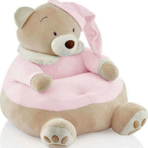 Παιδική Πολυθρόνα Baby Jem Fluffy Bear Με Μπράτσα (Ροζ)
