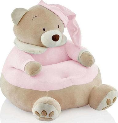 Παιδική Πολυθρόνα Baby Jem Fluffy Bear Με Μπράτσα (Ροζ)