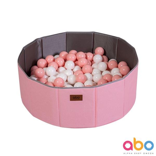 ABO Αναδιπλούμενη πισίνα με μπαλάκια (Ροζ)