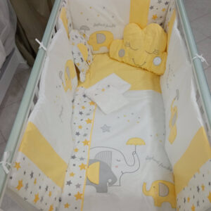 Προίκα Μωρού 8τμχ. ELEPHANT FAMILY (Κίτρινο)