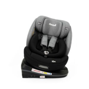 DOVADI Παιδικό Κάθισμα Αυτοκινήτου iGo i-size 40-150cm Isofix 360° (Μαύρο-Γκρι)